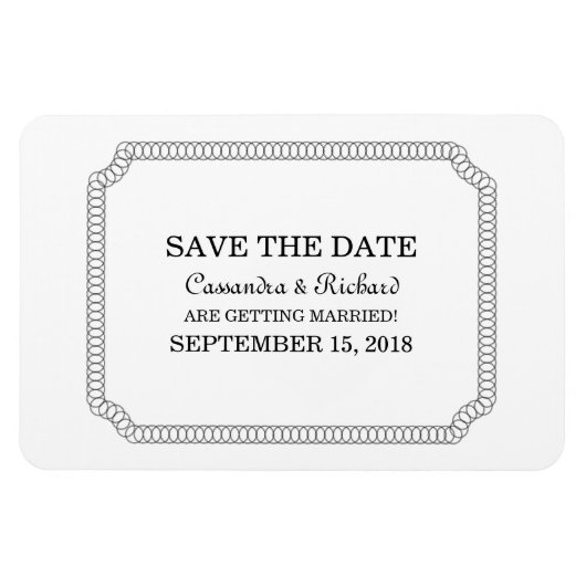 黒檀の囲まれたチケット日付磁石を保存 マグネット (横)