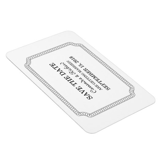 黒檀の囲まれたチケット日付磁石を保存 マグネット (右側)