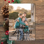 黒檀の星作りスピリッツ明るいホリデーフォト シーズンカード