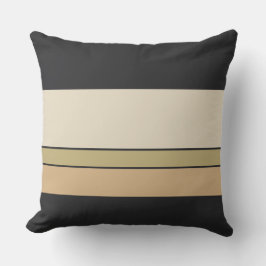 黒檀の真珠と砂のストライプ クッション