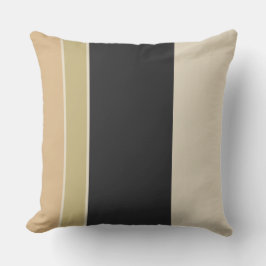 黒檀の真珠と砂のストライプ クッション