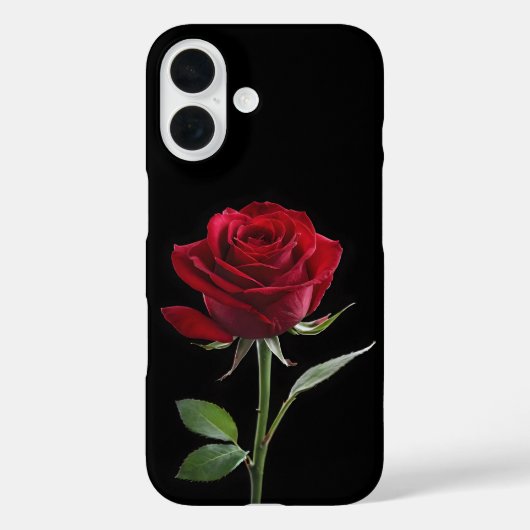 黒檀の真紅:赤独身のいバラ Case-Mate iPhoneケース (裏面)