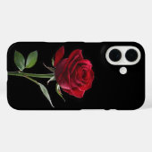 黒檀の真紅:赤独身のいバラ Case-Mate iPhoneケース (裏面 (横))