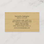 黒檀の素朴山形の名刺 名刺 (裏面)