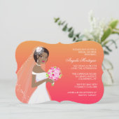 黒檀の美しいのブライダルシャワーの招待状 招待状 (スタンド正面)