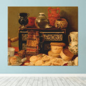 黒檀の胸を持ったまだ生きている キャンバスプリント (インサイチュ (ウッドフロア))