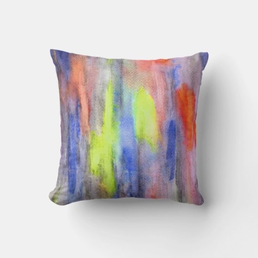 黒檀の虹色の枕 クッション (正面)