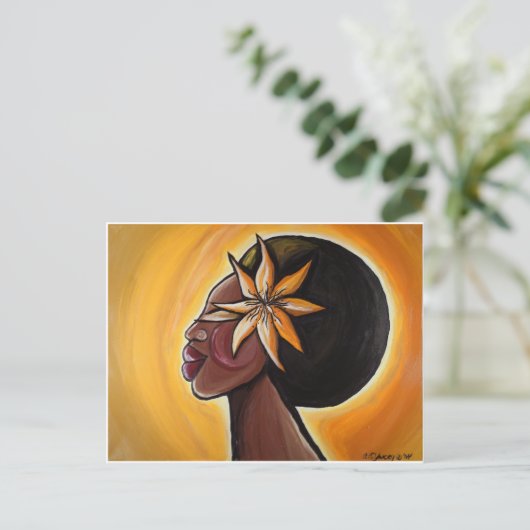 黒檀はがき ポストカード (スタンド正面)