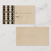 黒檀アールデコ縁ど座席表 プレイスカード (正面/裏面)