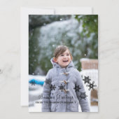 黒檀エレガント雪片ホリデーフォトカード シーズンカード (正面)