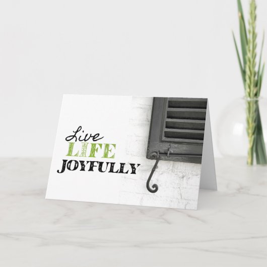 黒檀シャッターグリーティングカード サンキューカード (正面)