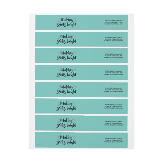 黒檀スターリーメイキングスピリッツ明るい休日 ラップアラウンドラベル (シート)