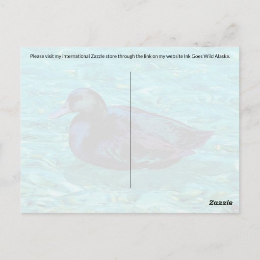 黒檀ダック – ポストカード (裏面)