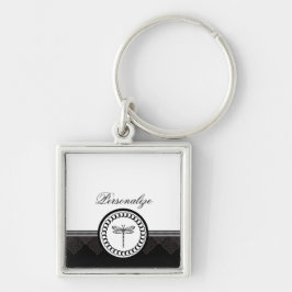 黒檀トンボのエンブレムキーチェーン キーホルダー