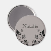 黒檀バタフライフローラ磁石 マグネット (正面/裏面)