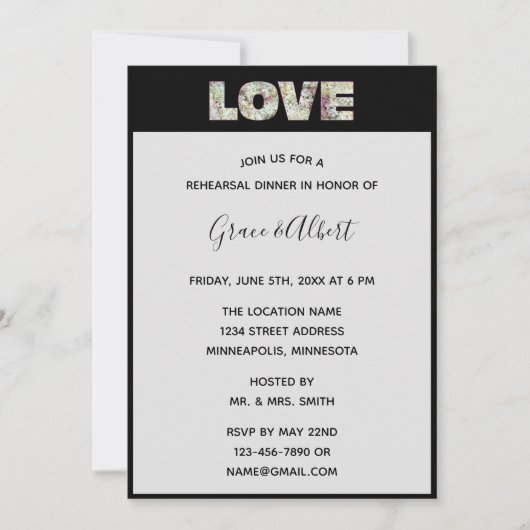 黒檀バニラストロベリーアジサイ・リハーサル 招待状 (正面)