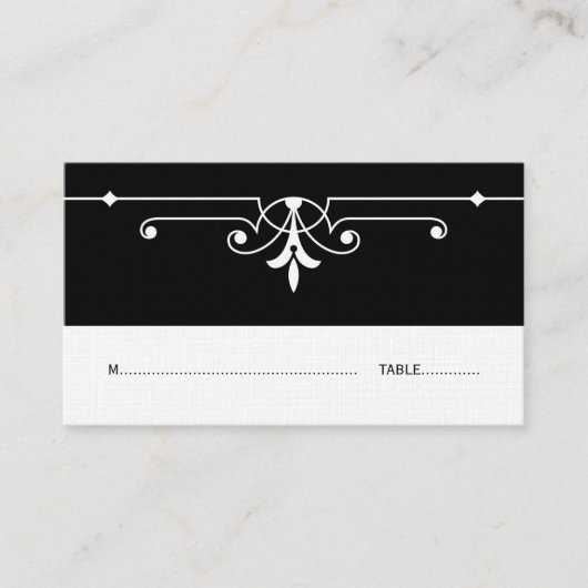 黒檀ファンシー装飾座席表 プレイスカード (正面)