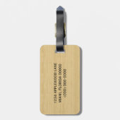 黒檀フランスのの荷札 ラゲッジタグ (裏面縦)