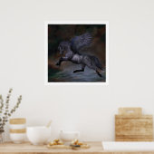 黒檀プリント ポスター (キッチン)