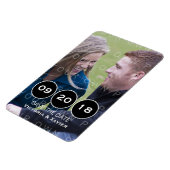 黒檀モダン丸の写真Date Magnetを保存 マグネット (左側)