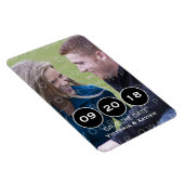 黒檀モダン丸の写真Date Magnetを保存 マグネット (右側)