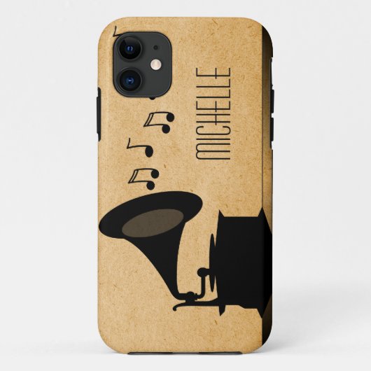 黒檀ヴィンテージ蓄音器BT iPhone 5ケース Case-Mate iPhoneケース (裏面)