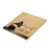 黒檀ヴィンテージ蓄音瓦 タイル (側面)