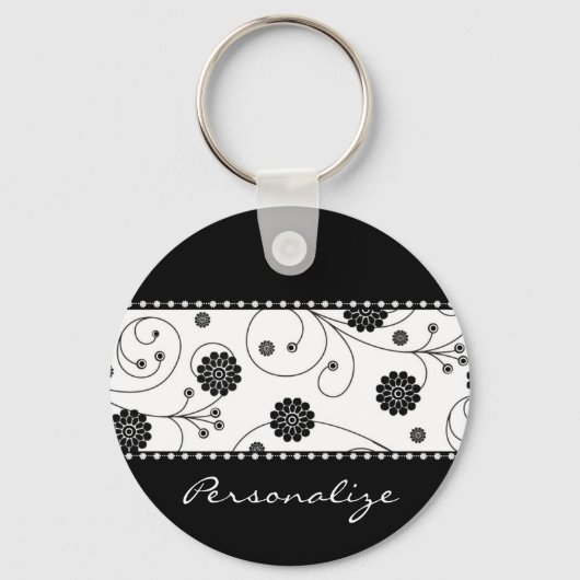 黒檀開花バナーキーチェーン キーホルダー (正面)