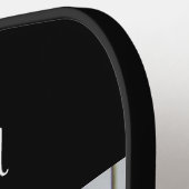 黒檀・アイボリーカスタム文字 ピックルボールラケット (左詳細)