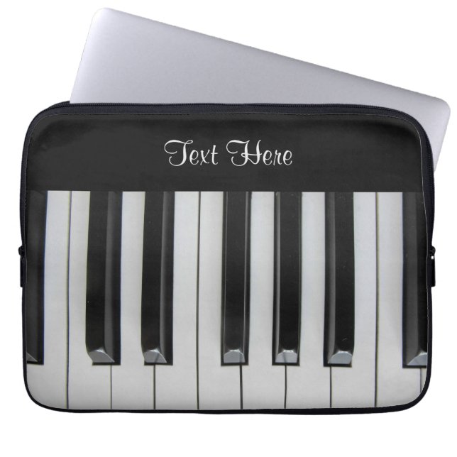 黒檀・アイボリーカスタム文字 ラップトップスリーブ (正面)