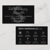 黒歯のホワイトニングのアフターケアのヒント 名刺 (正面/裏面)