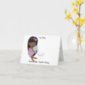 黒歯パーソナライズされたの妖精 カード (黄色い花)