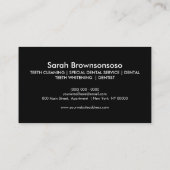 黒歯科歯のホワイトニングセードガイド 名刺 (裏面)