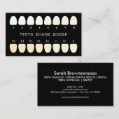 黒歯科歯のホワイトニングセードガイド 名刺 (正面/裏面)