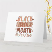 黒歴ヶ月アフロ・メラニン黒人女性アフロ カード (黄色い花)