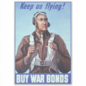 黒歴史のアイコン：第二次世界大戦の飛行士たち、アメリカのパイロットたち シール (正面)