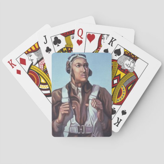 黒歴史のアイコン：第二次世界大戦の飛行士たち、アメリカのパイロットたち トランプ (裏面)