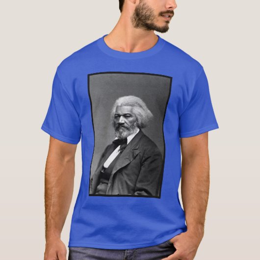 黒歴史のアイコン：老年期のフレデリック・ダグラス Tシャツ (正面)