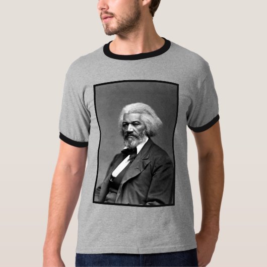 黒歴史のアイコン：老年期のフレデリック・ダグラス Tシャツ (正面)