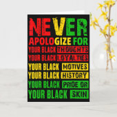 黒歴史を誇りに思え 黒人歴史月間 アフリカンアメリカンTシャツ カード (黄色い花)