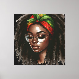 黒歴史月メラニン男性女性子供 キャンバスプリント