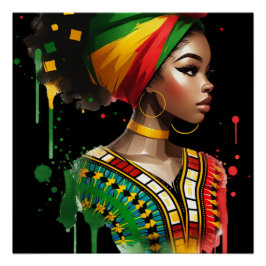 黒歴史月メラニン男性女性子供 ポスター