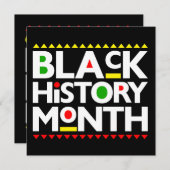 黒歴史月メラニン男性女性子供 招待状 (正面/裏面)