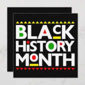 黒歴史月メラニン男性女性子供 招待状 (正面/裏面)