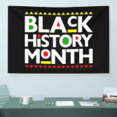 黒歴史月メラニン男性女性子供 横断幕 (トレードショー)