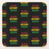 黒歴史月赤黄緑BHM スクエアペーパーコースター (正面)