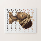 黒歴史月間アフリカンアメリカブラックメラニン ジグソーパズル (横)