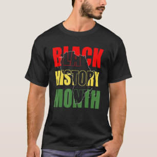 黒歴史月間アフリカンアメリカブラックメラニン Tシャツ