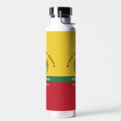 黒歴史月間アフリカンアメリカン曲線文字 ウォーターボトル (左面)