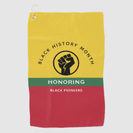 黒歴史月間アフリカンアメリカン曲線文字 ゴルフタオル